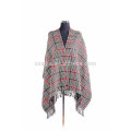 Moda acrílica senhoras inverno poncho cachecol